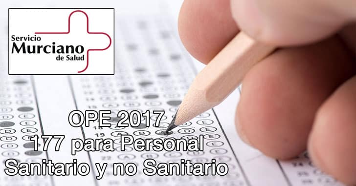 177 plazas en la OPE del Servicio Murciano de Salud