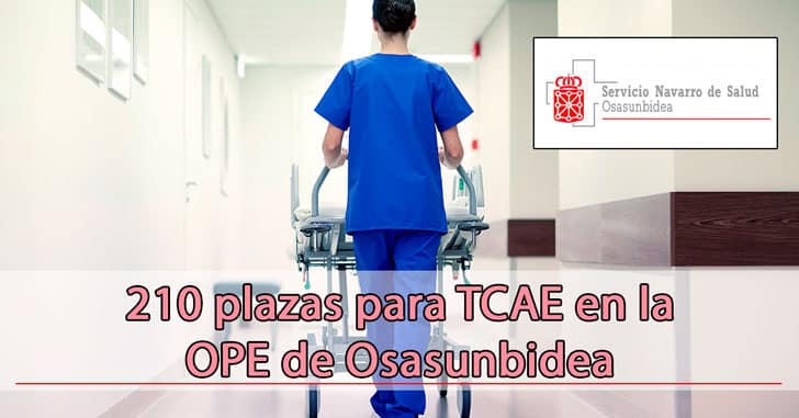 210 plazas para TCAE en la Inminente OPE de Navarra