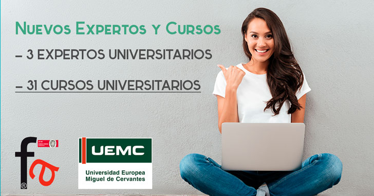 Nuevos cursos y expertos certificados por la Universidad Europea Miguel de Cervantes